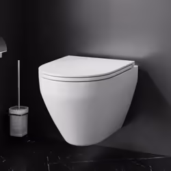 TOILETTE SANS BORD DE CHASSE : une toilette sans bord de chasse pour moins de saleté, de germes et de bactéries dans les toil ...