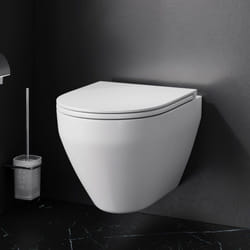 Wc Suspendu sans bride wc en céramique sans rebord avec couvercle de siège Softclosing - Am.pm