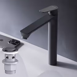 AM.PM Haut Robinet salle bain Robinet lavabo Mitigeur Lavabo laiton Noir FTA92022 Hit
