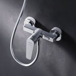 Mitigeur Douche Chrome Robinet Douche Main Monté Mur pour Salle de Bains Mélangeur Douche en Laiton - Am.pm