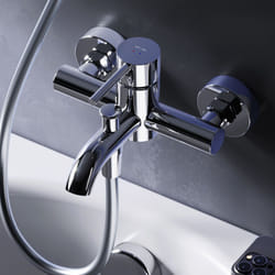 Am.pm - Mitigeur Baignoire Chrome Robinet Baignore Main Monté Mur pour Salle de Bains Mélangeur de Baignoire en Laiton