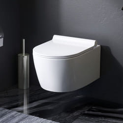 Wc Suspendu sans bride wc en céramique sans rebord avec couvercle de siège Softclosing - Am.pm