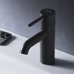 Am.pm - Mitiguer Lavabo Robinet Salle Bain Noir Robinet de Lavabo pour Salle de Bain Mélangeur Lavabo en Laiton