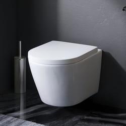 Wc Set Pack wc Bâti-support + wc suspendu sans bride + Abattant softclose + Plaque chrome - Am.pm
