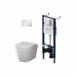 Le set IIS90151.PA1900 offre une combinaison de WC suspendu ( CPA1900SC ) avec abaissement automatique Soft-Close, élément en ...