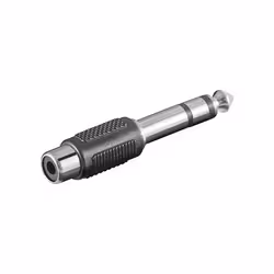Adaptateur audio - RCA - vers Jack 6.35mm - Femelle - Noir - Transmet le son