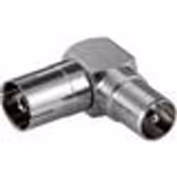 Adaptateur Coaxial - GOOBAY - Coudé 90° - 95 mm - Métal - Neuf