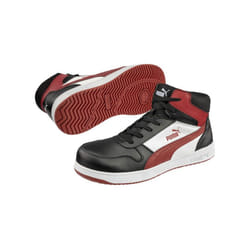 Puma - Chaussure Sécurité Frontcourt Blk/Wht/Red Mid S3L Esd Fo Hro T49