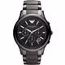 Montre - Emporio Armani - AR1452 - Chronographe - Céramique - Noir - 5 Atm
