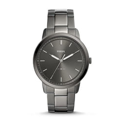 Fossil The Minimalist Montre bracelet Mâle Quartz Gris, Acier inoxydable