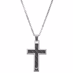 Pendentif Collier - Emporio Armani - EGS1705040 - Argent - Mousqueton - Maille ancre