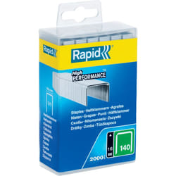 Rapid - Agrafes acier inoxydable en fil plat n°140/16mm - Agrafes acier galvanisé - Boîte polypro 2000 - (5000091)