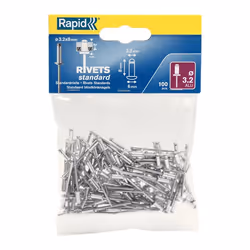 Rapid 5000377, Aluminium, Acier, Acier inoxydable, RP10 , RP40, RP60, RP100, 3,2 mm, 8 mm, 15 mm
