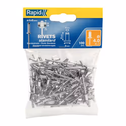 Rapid 5000378, Aluminium, Acier, Acier inoxydable, RP10 , RP40, RP60, RP100, 4 mm, 8 mm, 15 mm