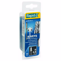 Rivets Rapid 5000392; 4,8x25 mm; 50 unités