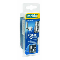 Rivets Rapid 5000397; 4,8x18 mm; 50 pcs .; acier inoxydable