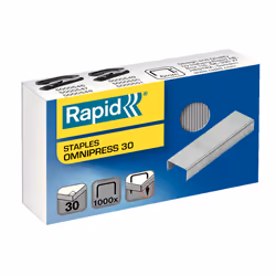 Rapid Omnipress 30, Pack d'agrafes, 6 mm, Fixation, 1000 agrafes, Métal, Métallique