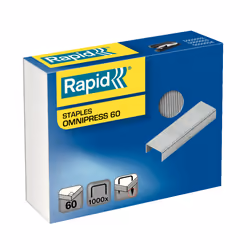 Rapid Omnipress 60, Pack d'agrafes, 8,5 mm, Fixation, 1000 agrafes, Métal, Métallique