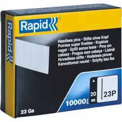 Rapid clous n°23P, longueur allant de 15mm à 35mm, quantité de 10000 clous. Ces clous sont idéaux pour des applications telle ...
