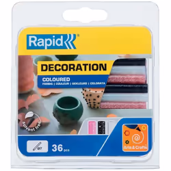 Les bâtons de colle pailletée Ø7mm x 94mm de Rapid sont parfaits pour les projets de décoration et de loisirs créatifs. Ce lo ...