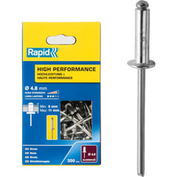 Rapid - Rivets hautes performances Ø4.8 x 14mm alu - Boite de 300