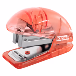 Rapid F4, 10 feuilles, Corail, Agrafes classiques, 24/6, 26/6, ABS, Métal, 3 cm