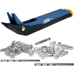 XP10 Pince à cheville - Fixation Murale Usage Occasionel - Pince à Expansion pour Chevilles M4 M5 - Coffret (Boîte + Outil + 20 Chevilles + 1 Forêts)
