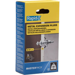 RAPID - Chevilles à Expansion Métal pour Cloison Plâtre 6-21mm Lot 40 Charge Max 50 kg - (5001567)