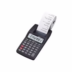 Casio HR-8TEC, Bureau, Calculatrice imprimante, 12 chiffres, 1 lignes, AC/Batterie, Noir