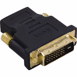 Hama Compact Adapter DVI-D Plug - HDMI Socket, DVI-D, HDMI female, Noir