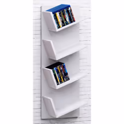 VCM Morgenthaler Lansi Étagère à échelle Mural Panneaux MDF Blanc