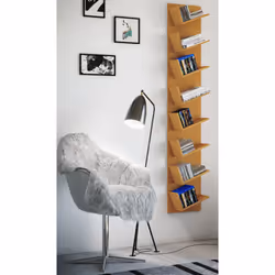 VCM Morgenthaler Lansi Maxi Étagère à échelle Mural Panneaux MDF Hêtre