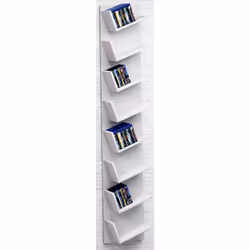 VCM Morgenthaler Lansi Maxi Étagère à échelle Mural Panneaux MDF Blanc