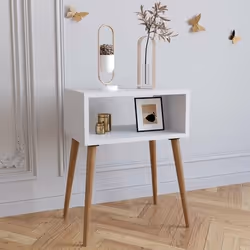 VCM Morgenthaler Singol M Table de chevet Blanc