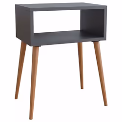 VCM Morgenthaler Singol M, Table de chevet, Anthracite, 1 étagères, 450 mm, 300 mm, 600 mm