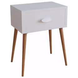 VCM Morgenthaler Singol L, Table basse, Forme rectangulaire, 4 pieds, Blanc