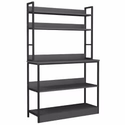 VCM Morgenthaler Insasi, Étagère, Autonome, Panneaux MDF, Métal, Anthracite, Noir, Cuisine, 5 étagères