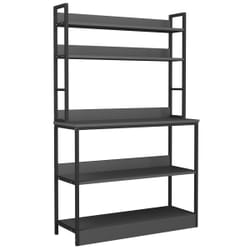 VCM Morgenthaler Insasi Étagère Autonome Panneaux MDF, Métal Anthracite, Noir
