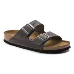 Birkenstock Arizona, Sandales, Unisexe, Adulte, Marron, Gris foncé, Uniforme, Iron
