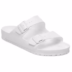Birkenstock Arizona Essentials, Sandales, Unisexe, Adulte, Blanc, Uniforme, Fermeture de boucle