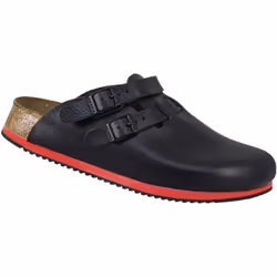 Conforme à la norme DIN EN ISO 20347:2012 SRA Assise plantaire : Semelle souple en liège et latex, recouverte de cuir velours ...