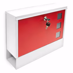 Relaxdays 10017418_358, Mural, Acier, Rouge, Argent, Blanc, Monochromatique, 360 mm, 100 mm