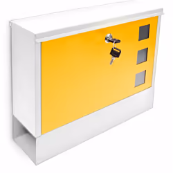 Relaxdays 10017418_360, Mural, Acier, Blanc, Jaune, Monochromatique, 360 mm, 100 mm