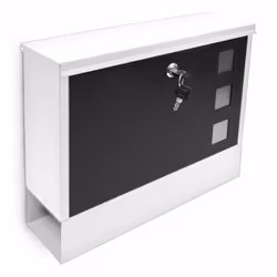 Relaxdays 10017418_362, Mural, Acier, Noir, Blanc, Monochromatique, 360 mm, 100 mm