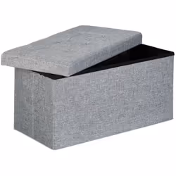 Ce pouf de rangement pliant est un accessoire très pratique car vous pouvez l'utiliser comme banc et comme coffre de rangemen ...