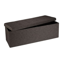 Relaxdays Pouf de rangement pliant XXL tabouret pratique avec couvercle H x L x P : 38 x 114 x 38 cm marron