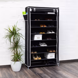 Relaxdays 4052025047276 Organisateur pour chaussures Fermé Noir, Blanc