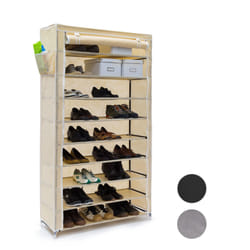 Relaxdays 4052025047283 Organisateur pour chaussures Fermé Beige, Blanc