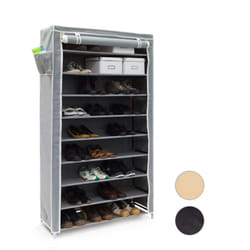 Relaxdays 4052025047290 Organisateur pour chaussures Fermé Anthracite, Blanc