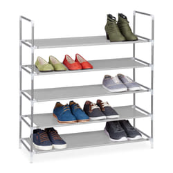 Relaxdays 4052025047368 Organisateur pour chaussures Ouvert Noir, Gris